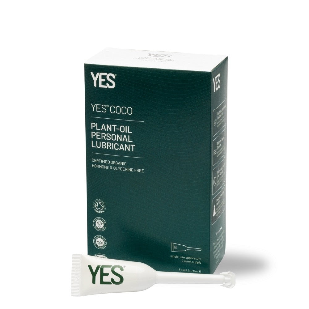 YES Coco Oil-Based Vaginal Lubricant 6x5ml - Organic - Gynaecologist Recommended