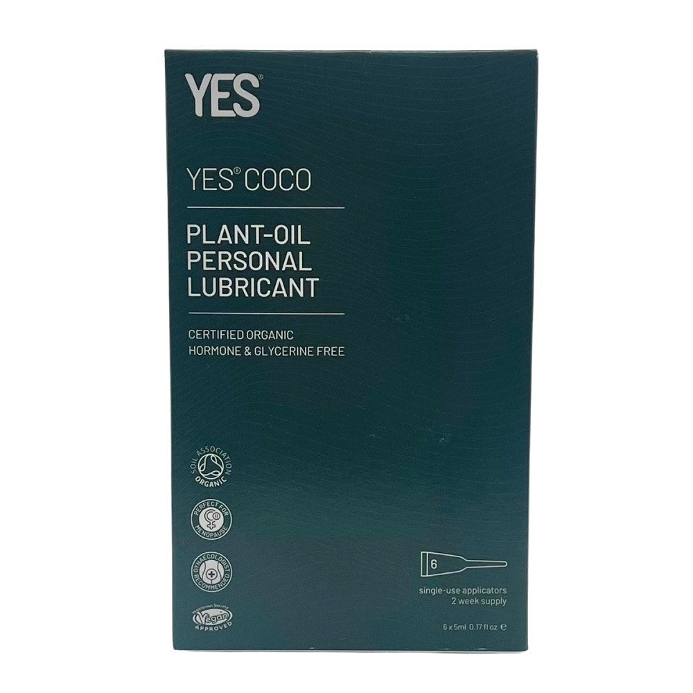 YES Coco Oil-Based Vaginal Lubricant 6x5ml - Organic - Gynaecologist Recommended