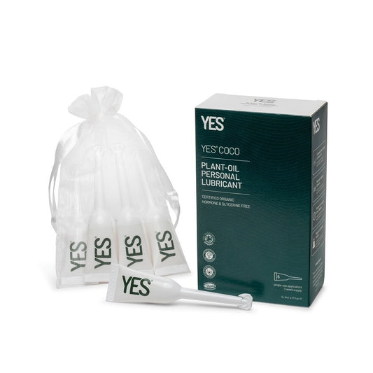 YES Coco Oil-Based Vaginal Lubricant 6x5ml - Organic - Gynaecologist Recommended