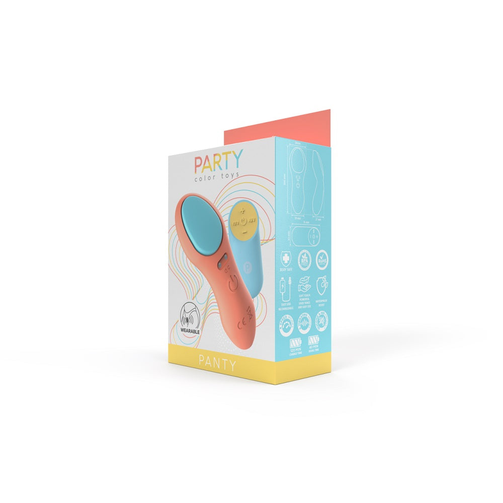 Party Color PANTY Remote Control Vibrator Orange