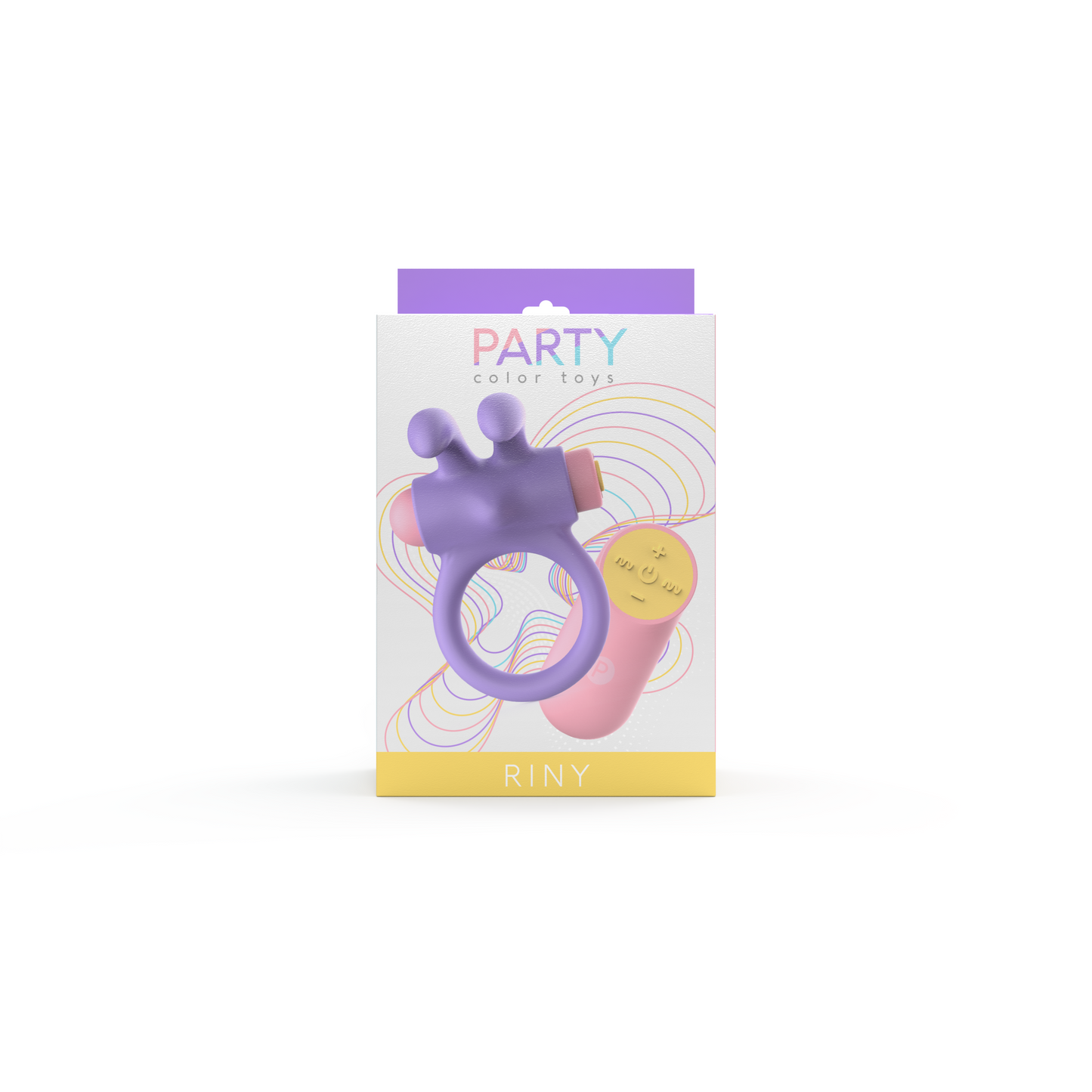 Party Color RINY Remote Control Rabbit Cock Ring Purple
